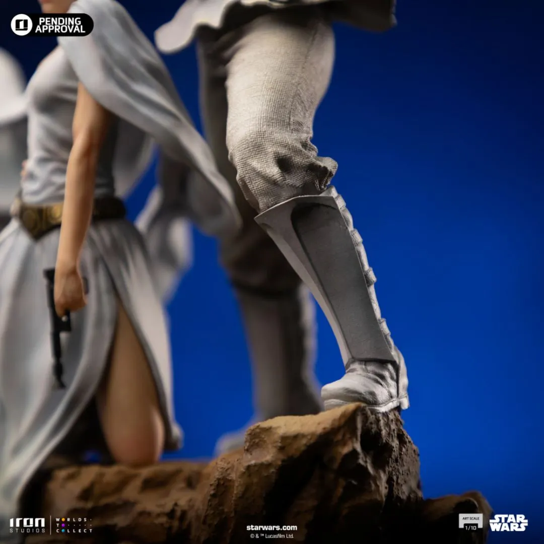 Star Wars Luke And Leia Statue By Iron Studios