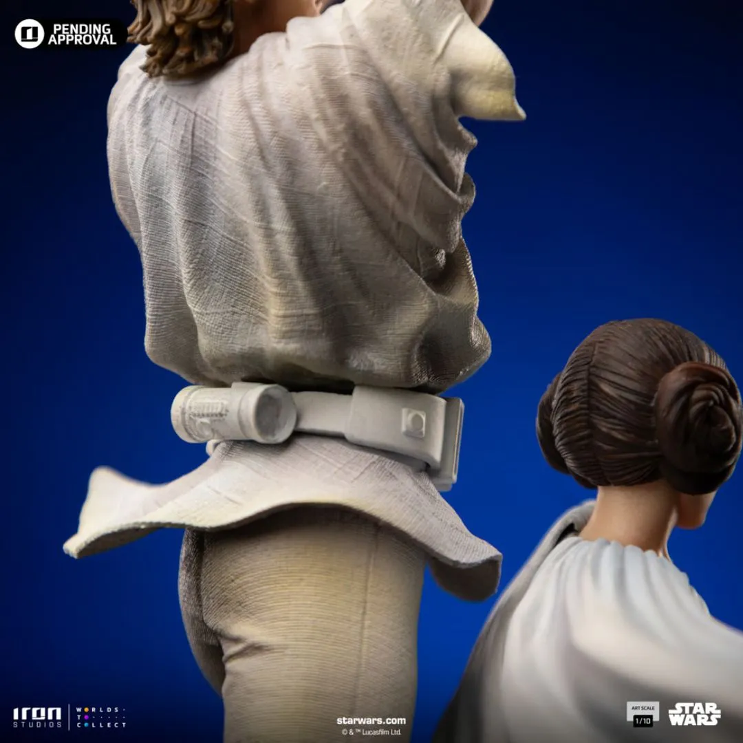 Star Wars Luke And Leia Statue By Iron Studios