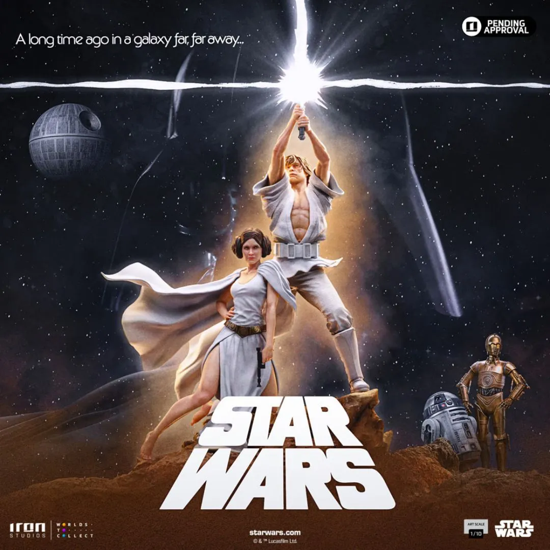 Star Wars Luke And Leia Statue By Iron Studios