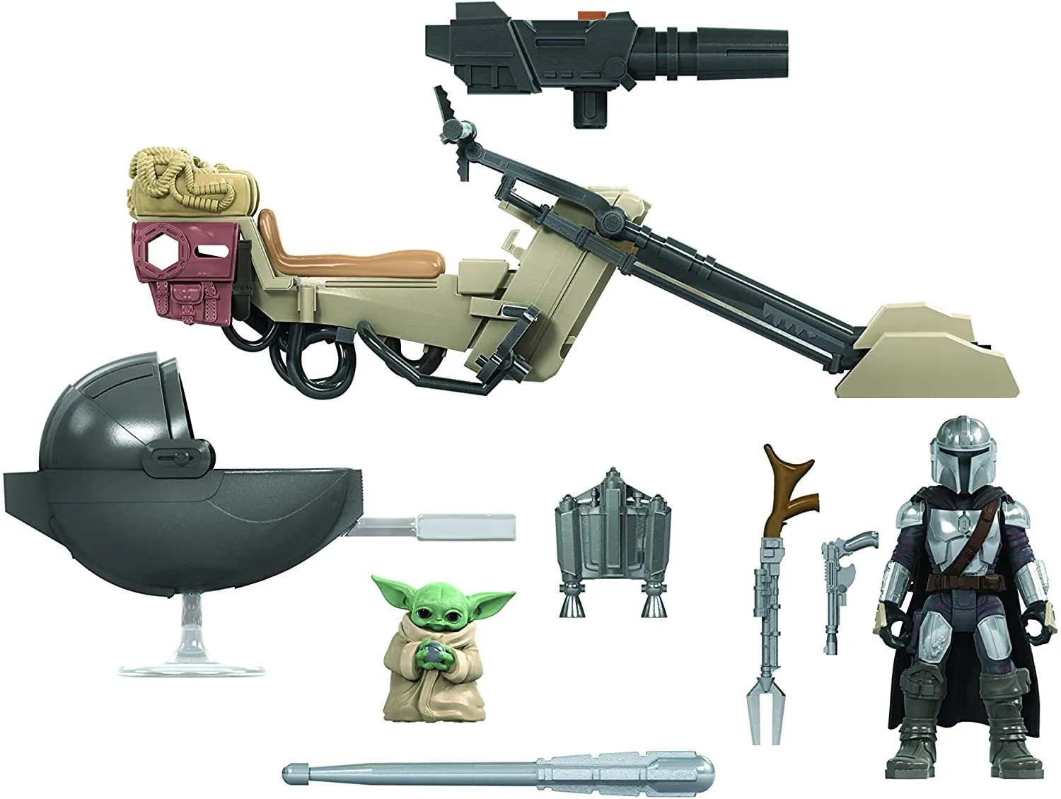 Star Wars Mission Fleet Expedition Class The Mandalorian The Child Battle for The Child Battle for the Bounty 6-cm-Scale Figures and Vehicle