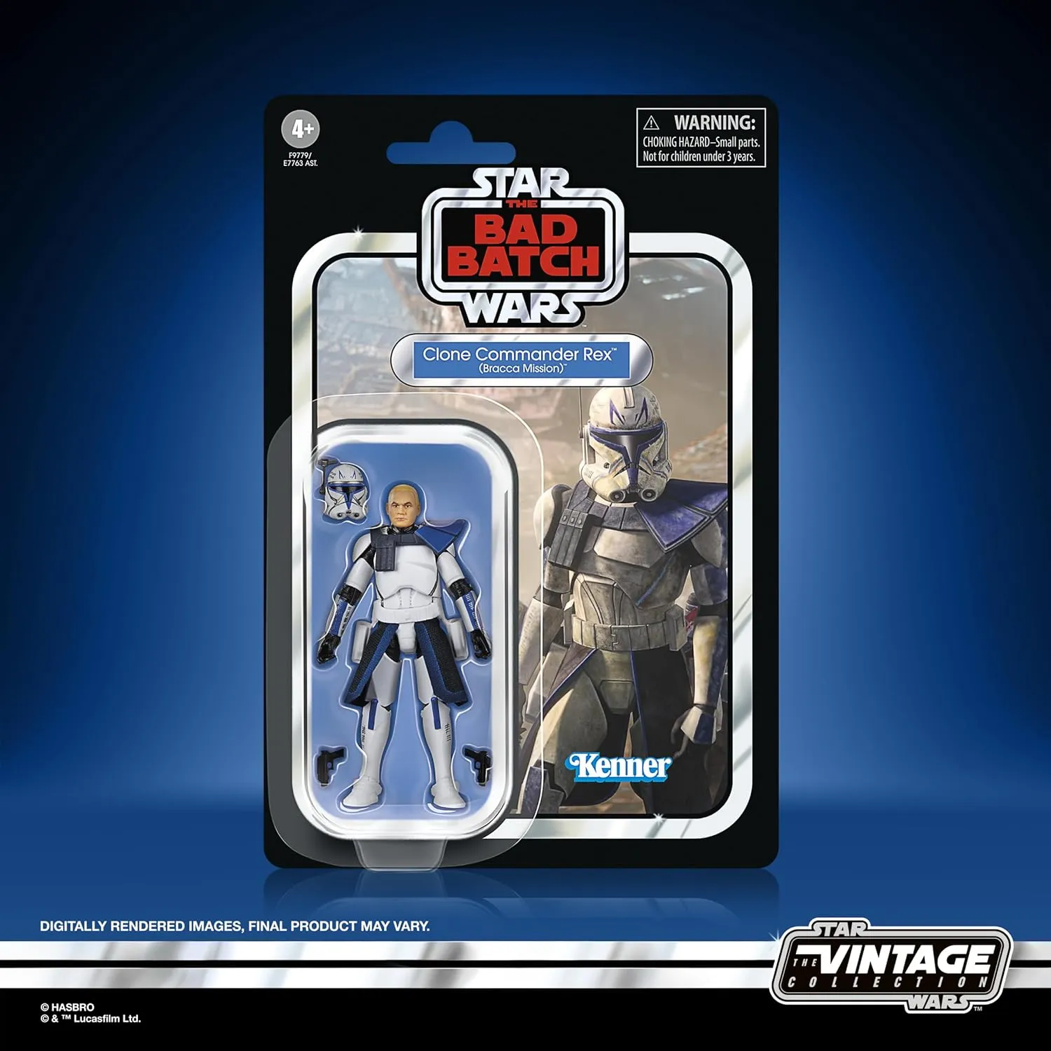 Star Wars The Vintage Collection Clone Commander Rex (Bracca Mission) - 3.75-Inch Action Figure for Ages 4 