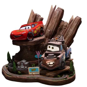 Statue Lightning Mcqueen & Tow Mater - Cars - Deluxe Statue By Iron Studios