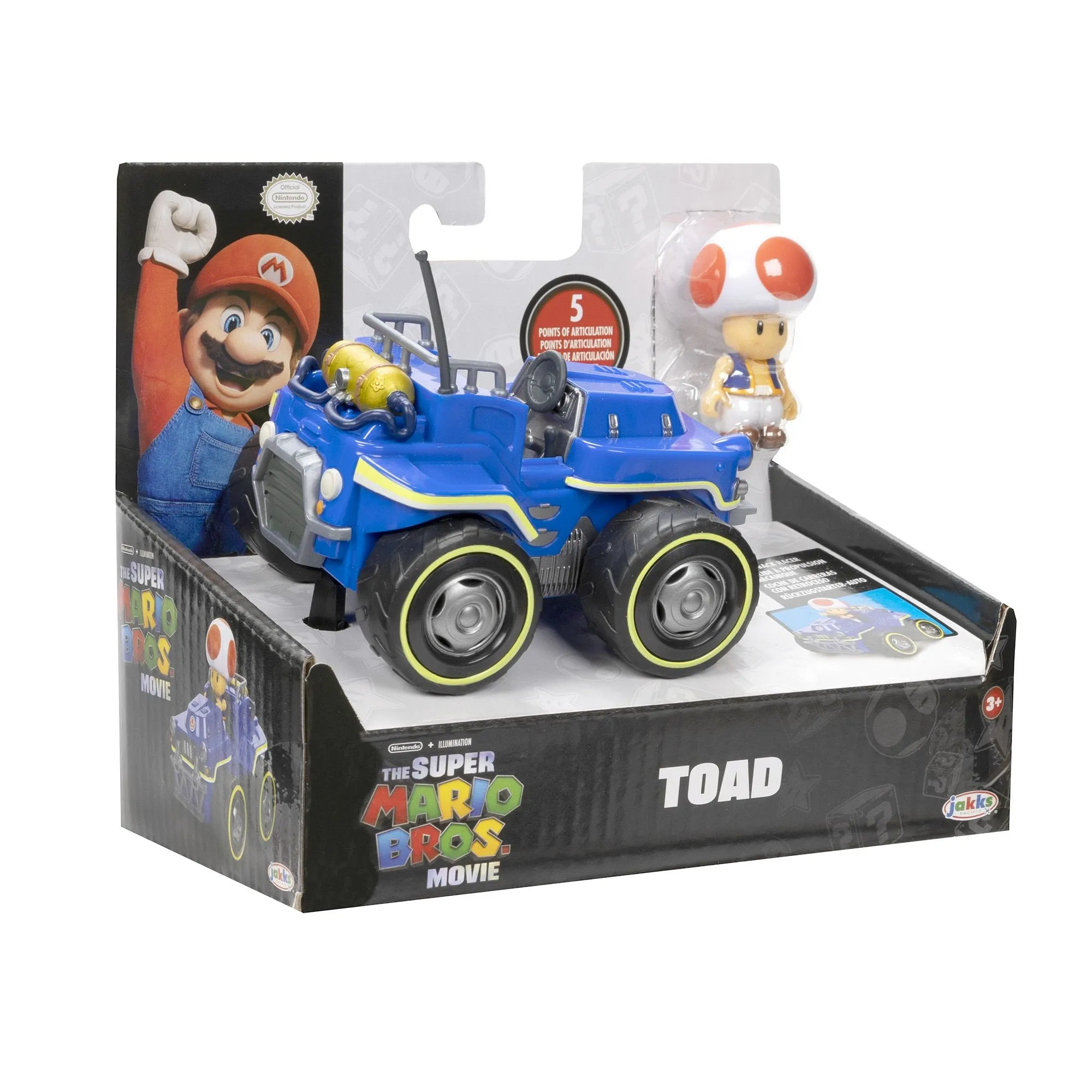 Super Mario Bros. Movie 6.35cm Figure With Kart Toad