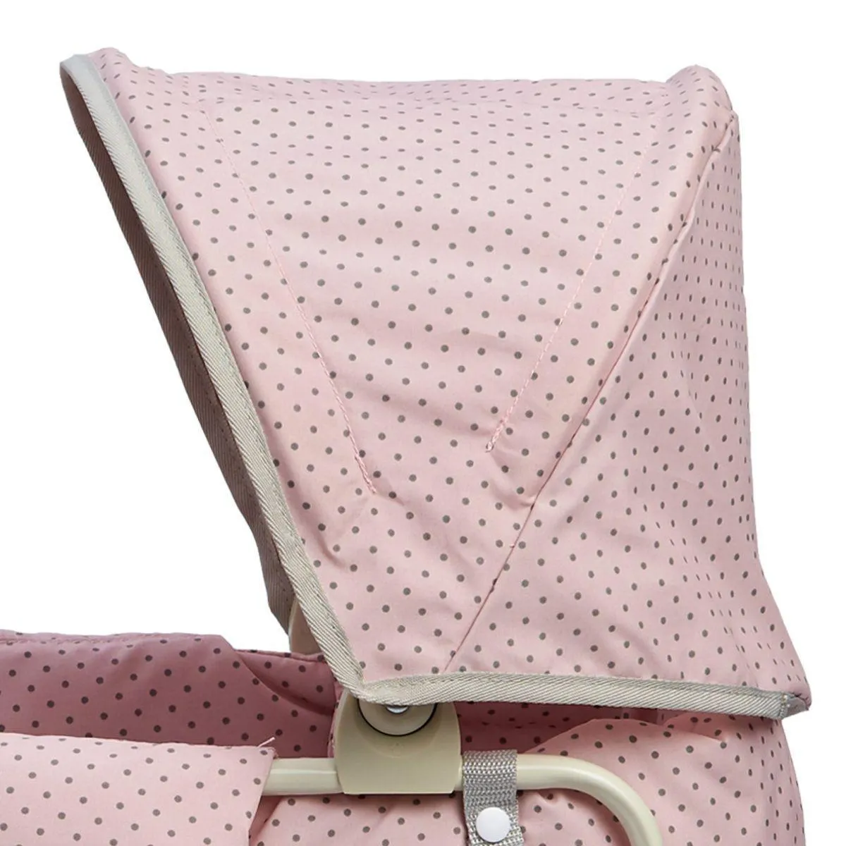 Teamson OL-00003 Dots Princess Baby Doll Deluxe Stroller - Pink & Gray