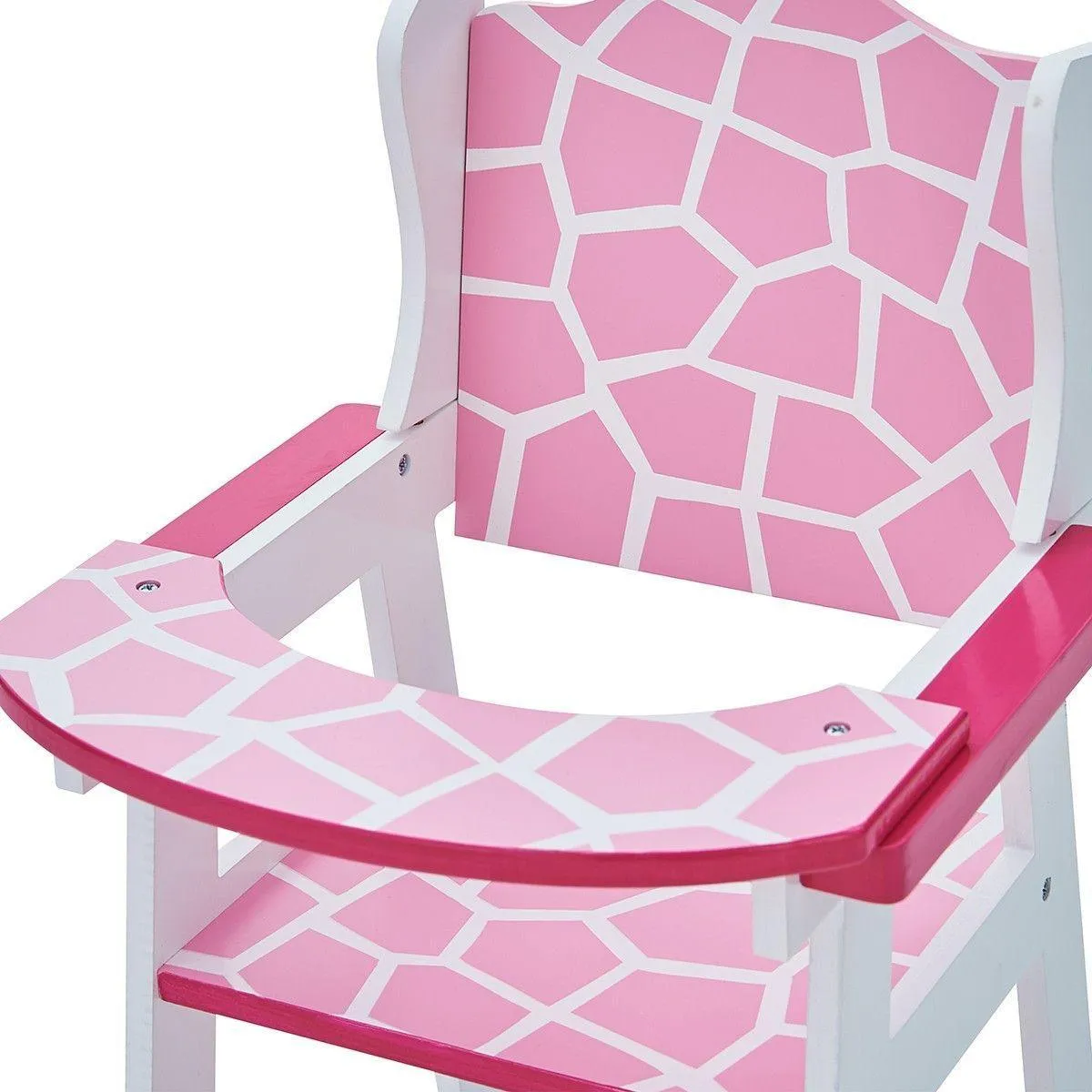 Teamson TD-0098AF Olivia's Classic Baby Doll High Chair Pink Giraffe