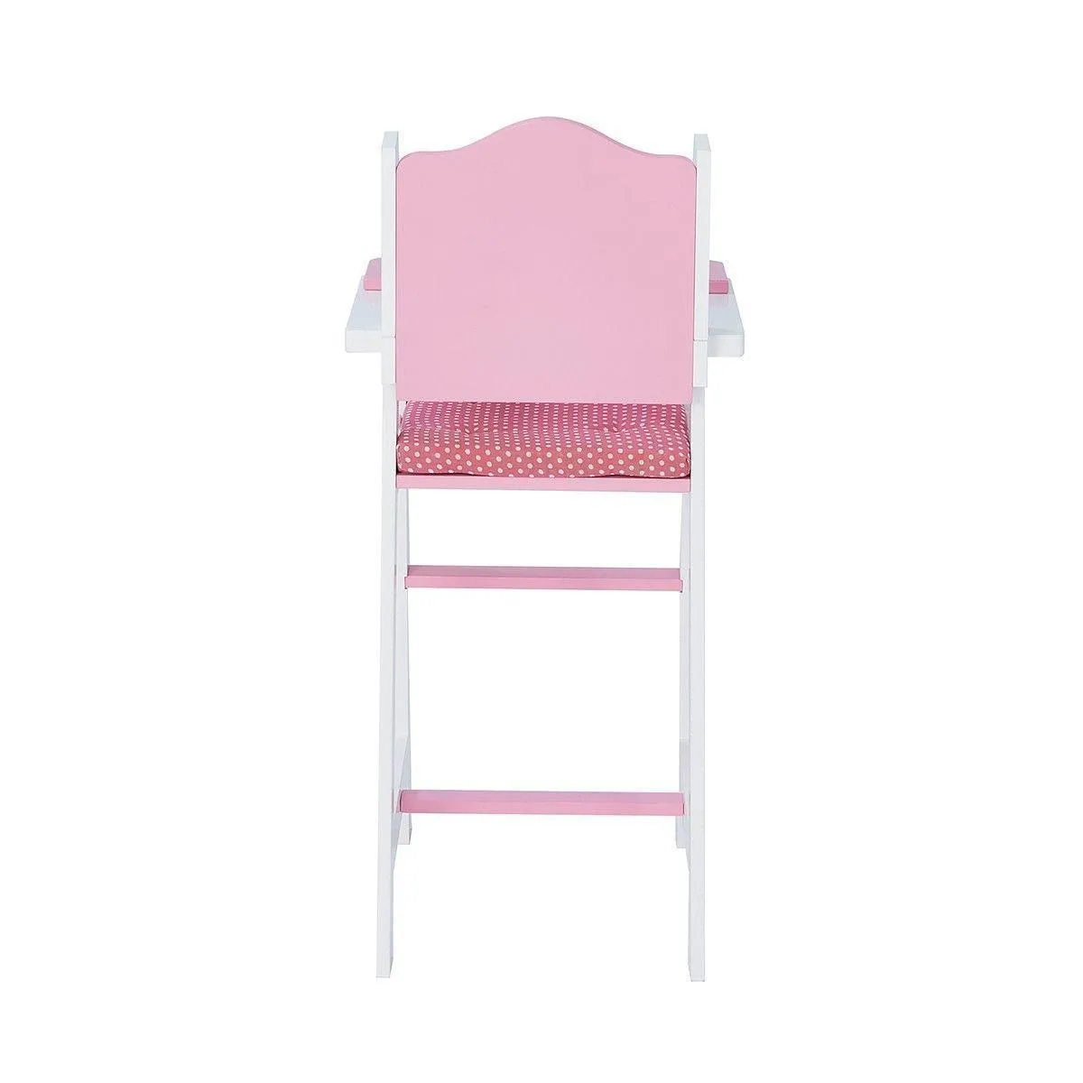 Teamson USA Olivia's Classic Baby Doll High Chair - Pink/White Polka Dot