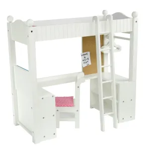 Teamson USA TD-0204A Little Princess 18" Doll College Dorm Double Bunk Desk