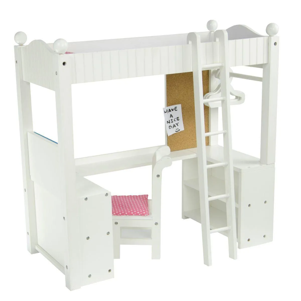 Teamson USA TD-0204A Little Princess 18" Doll College Dorm Double Bunk Desk
