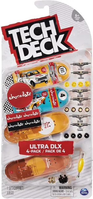 Tech Deck 96 mm Fingerboards Ultra DLX 4-Pack (Assorted)