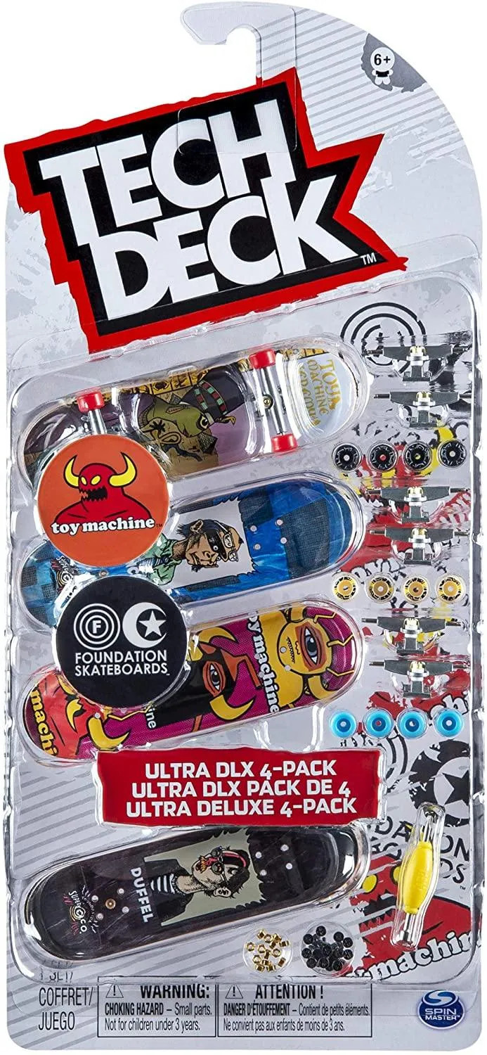 Tech Deck 96 mm Fingerboards Ultra DLX 4-Pack (Assorted)