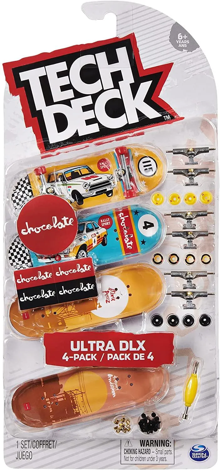 Tech Deck 96 mm Fingerboards Ultra DLX 4-Pack (Assorted)