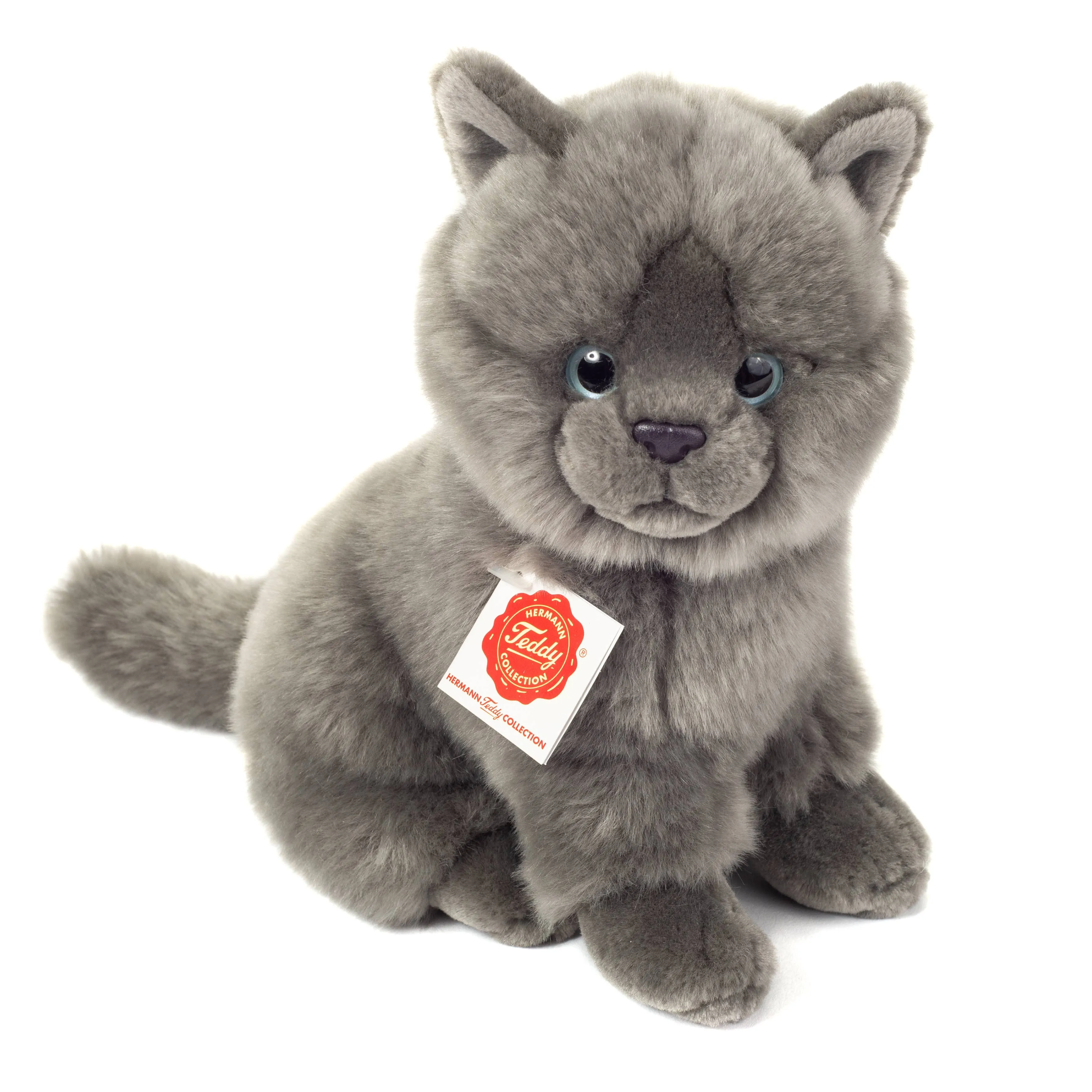 Teddy Hermann Gray Sitting Cat Stuffed Animal Odin Parker