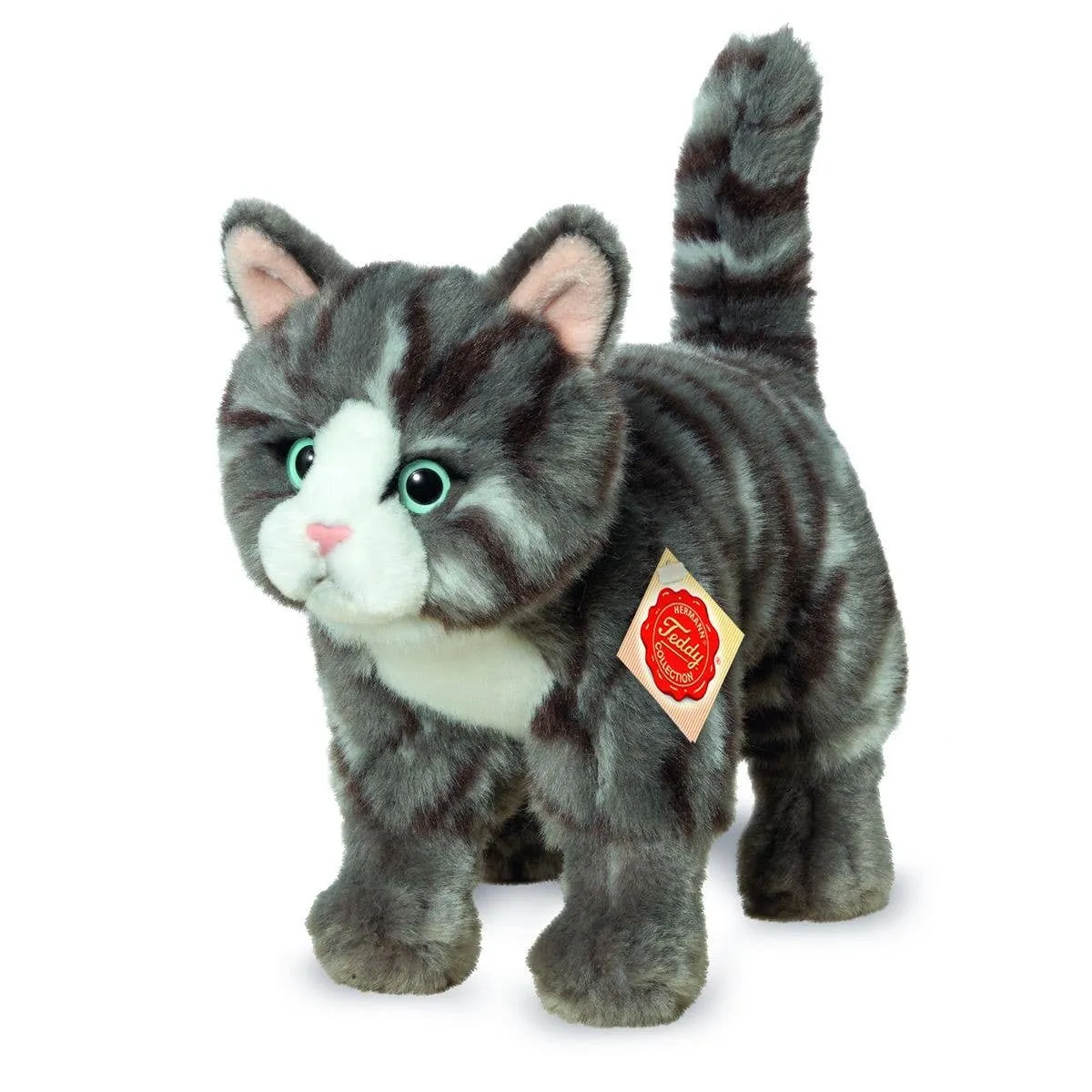 Teddy Hermann Standing Tabby Cat Stuffed Animal Odin Parker