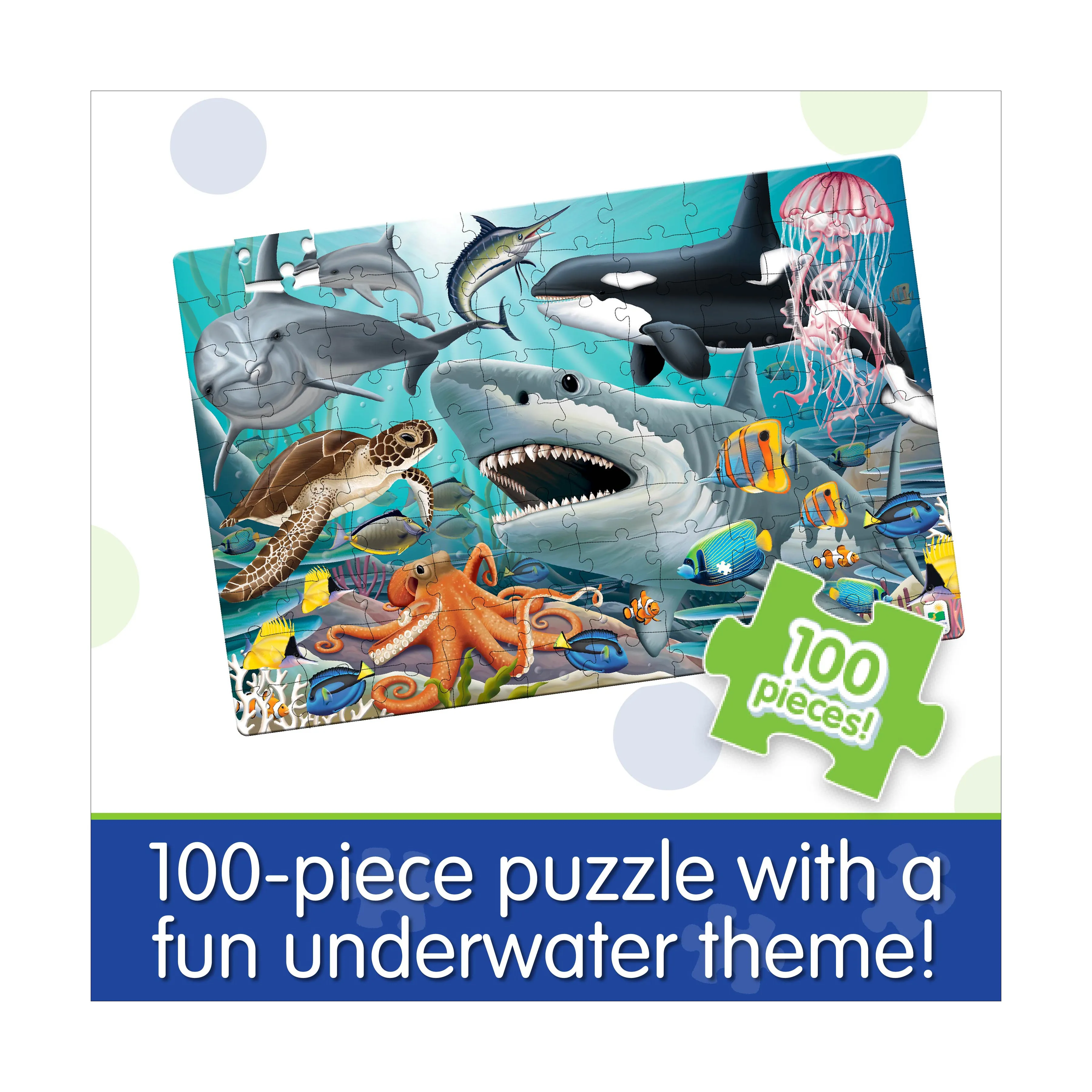 The Learning Journey Glow in the Dark Sea Life Floor Puzzle - 100 pc