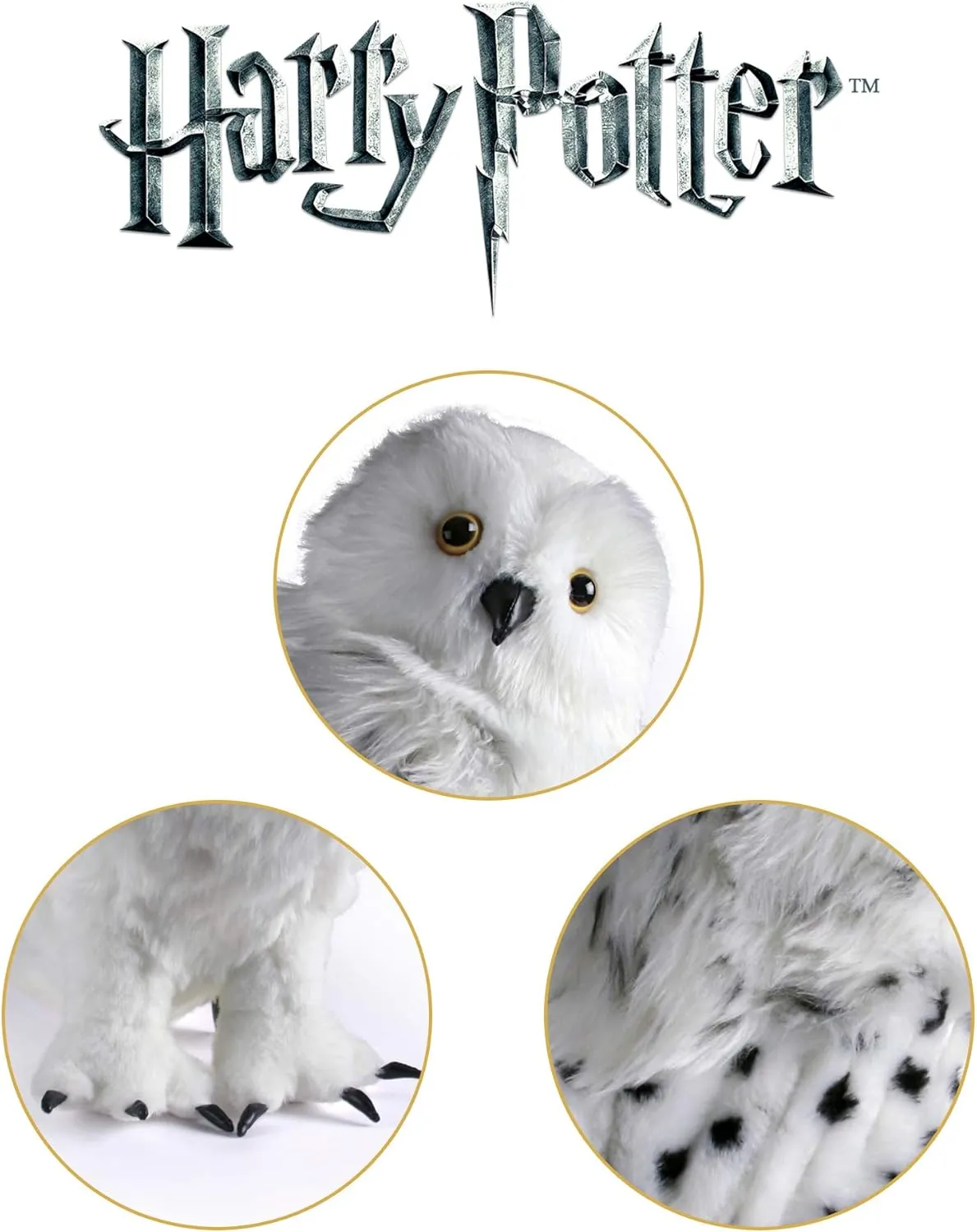 The Noble Collection Harry Potter Hedwig Collector's Plush - Officially Licensed 14in Snowy Owl Plush Toy for Ages 3 