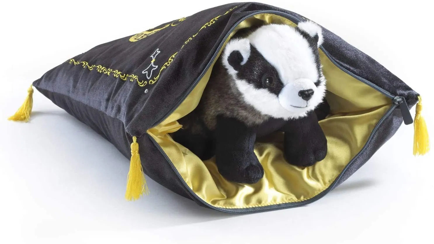 The Noble Collection Harry Potter Hufflepuff House Mascot Plush & Cushion - Officially Licensed 13in (34cm) Hufflepuff Badger Plush Toy Dolls Gifts