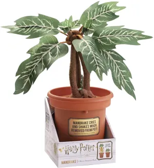 The Noble Collection Harry Potter Mandrake Interactive Collector's Plush with Pot - Officially Licensed 14in (35cm) Electronic Plush Toy Dolls Gifts