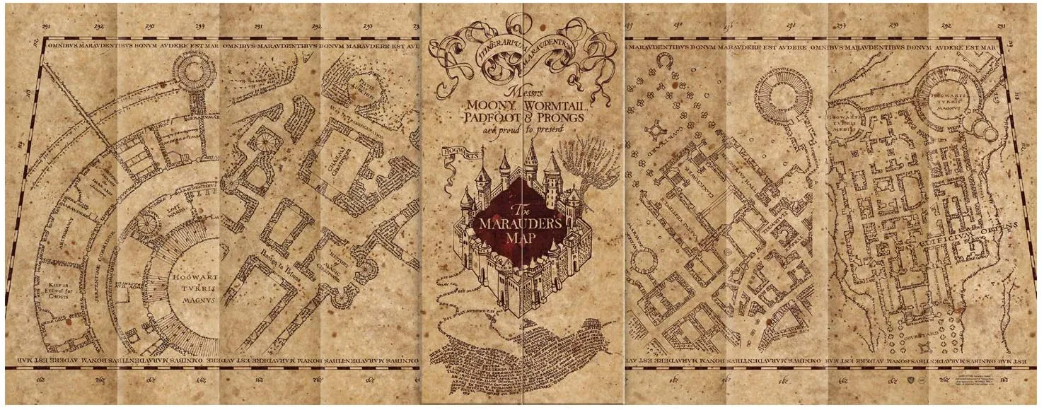 The Noble Collection Marauders Map 1,000pc Jigsaw Puzzle Oversized