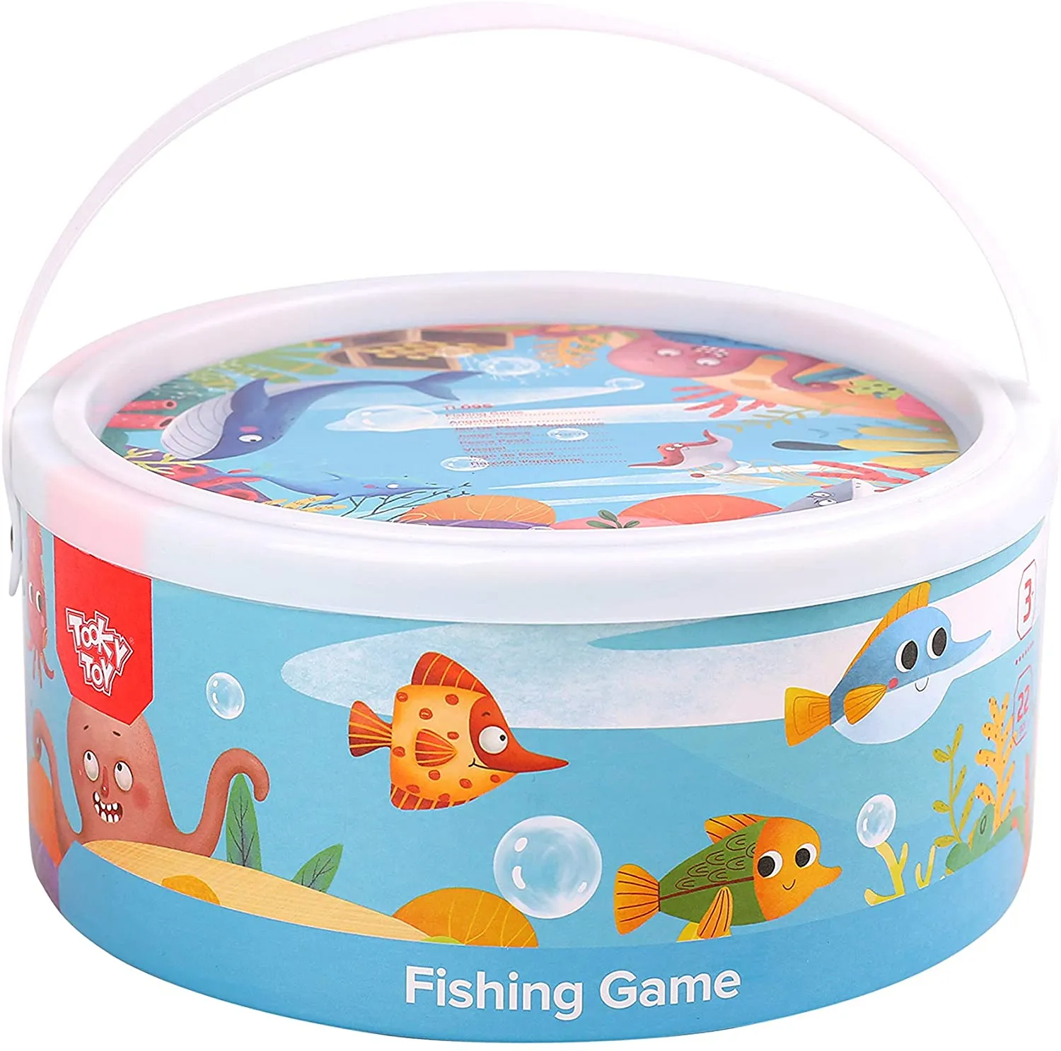 Tooky Toy TL095 Fish Wooden Fishing Set, Multi-Colour