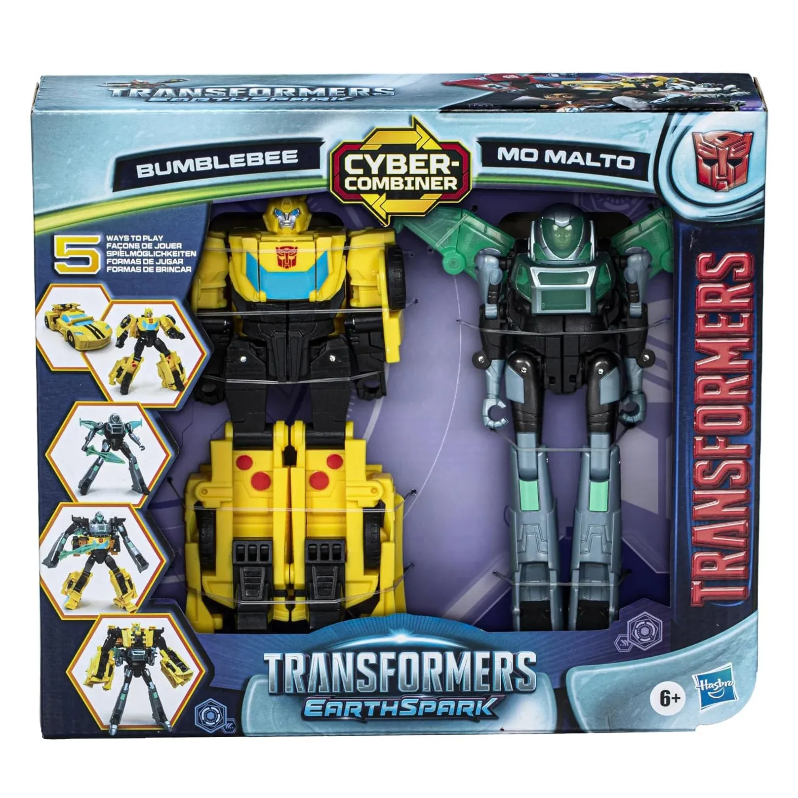 TRANSFORMERS EarthSpark Cyber-Combiner Bumblebee and Mo Malto Robot