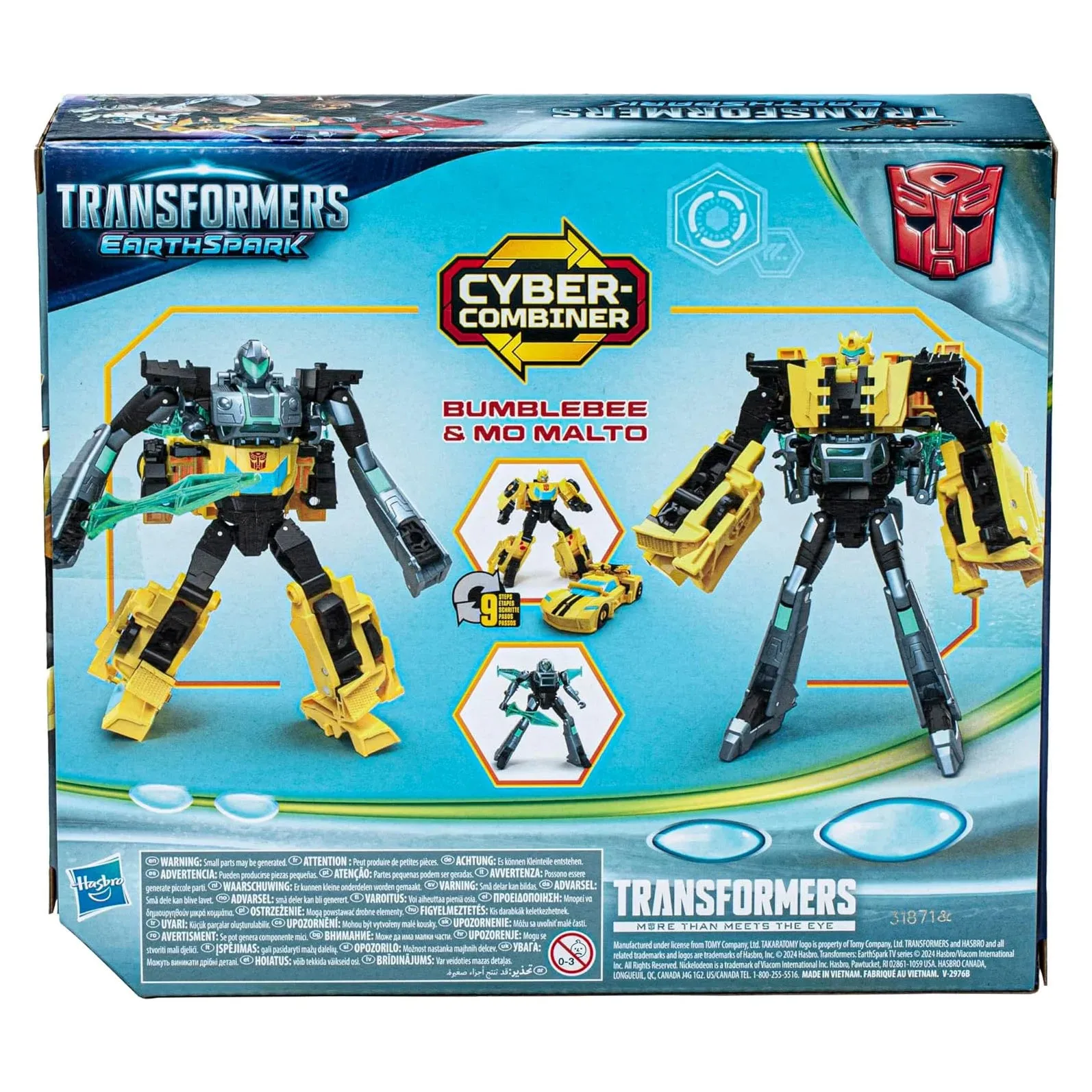 TRANSFORMERS EarthSpark Cyber-Combiner Bumblebee and Mo Malto Robot