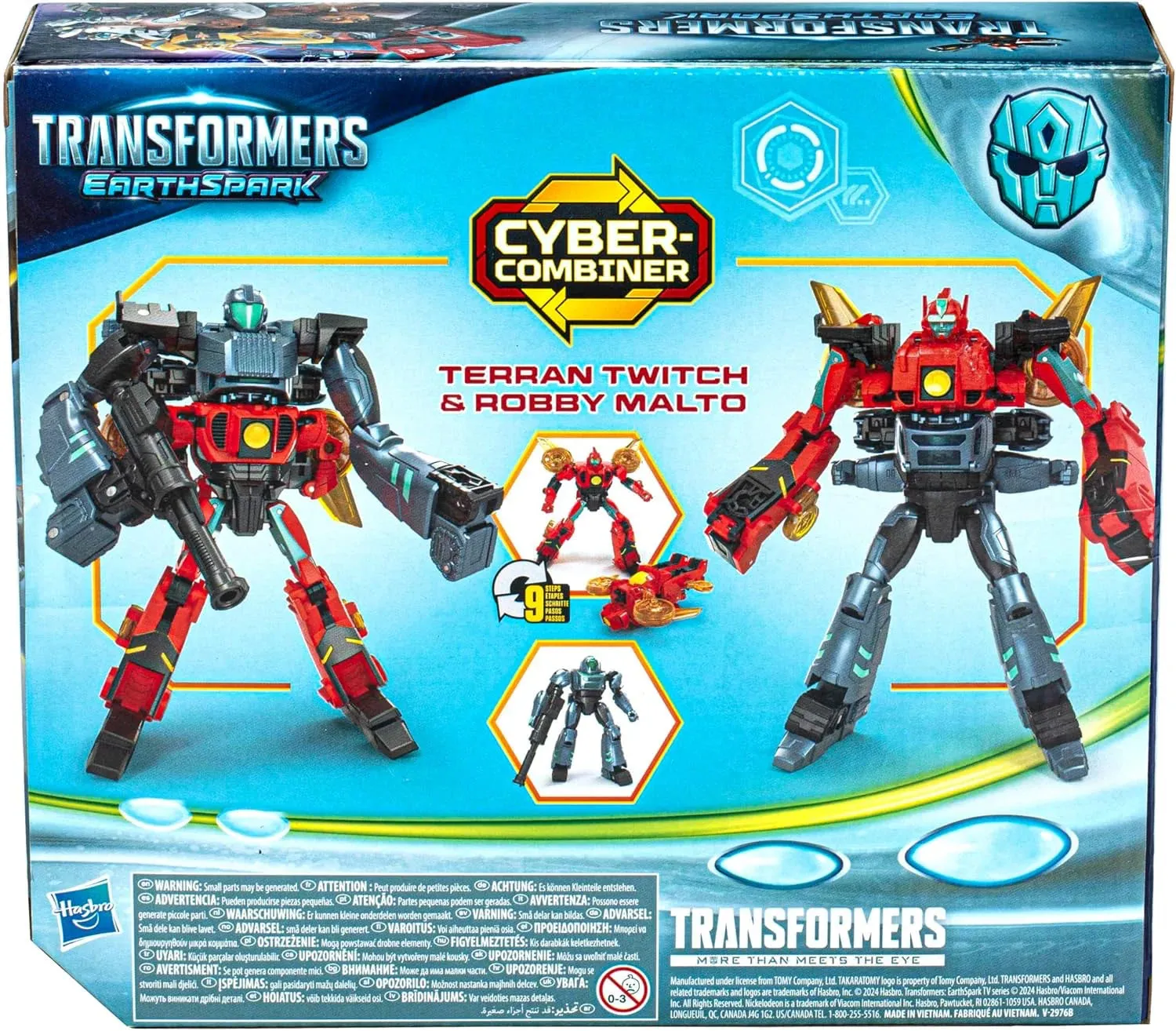 TRANSFORMERS EarthSpark Cyber-Combiner Terran Twitch and Robby Malto Robot