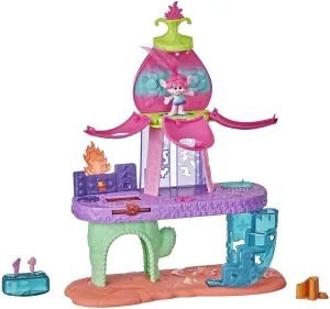 Trolls World Tour Blooming Pod Stage Musical Toy - Interactive Playset with Poppy Figure for Kids 4  (E7721)