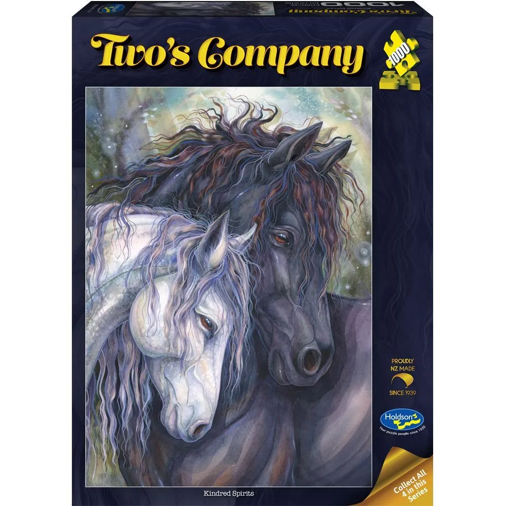 TWO'S COMPANY 1000 PIECE PUZZLE KINDRED SPIRITS HORSE