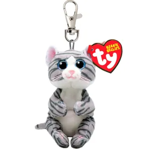 Ty Beanie Bellies Clip - Mitzi Grey Tabby Cat