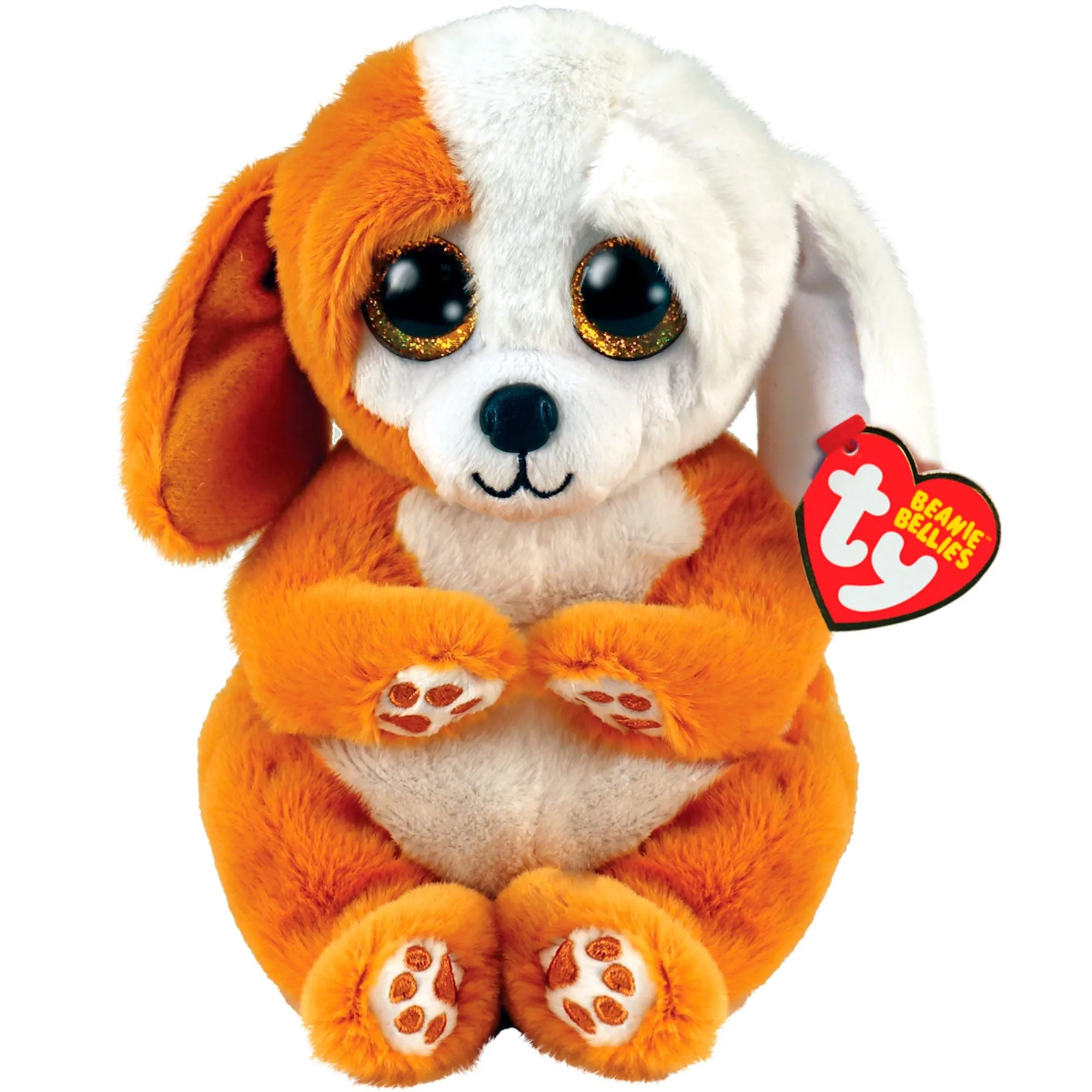 Ty Beanie Bellies Regular - Ruggles Brown & White Dog
