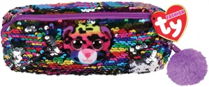 Ty Beanie Boo Dotty The Leopard Sequin Soft Toy Pencil Case 20 cm