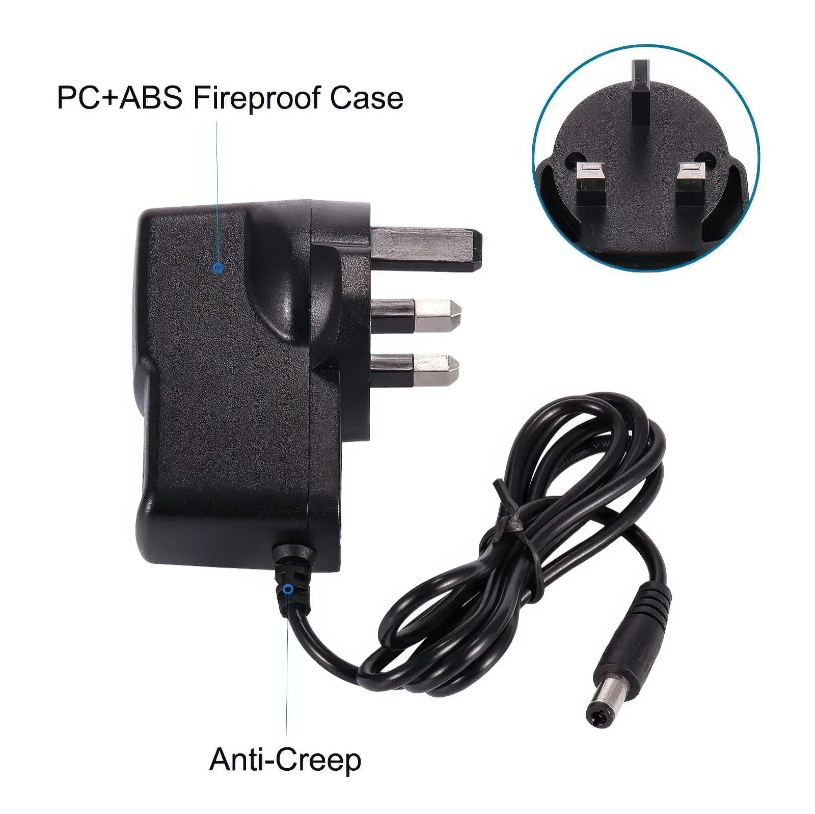 Universal 12V DC 1A Battery Charger