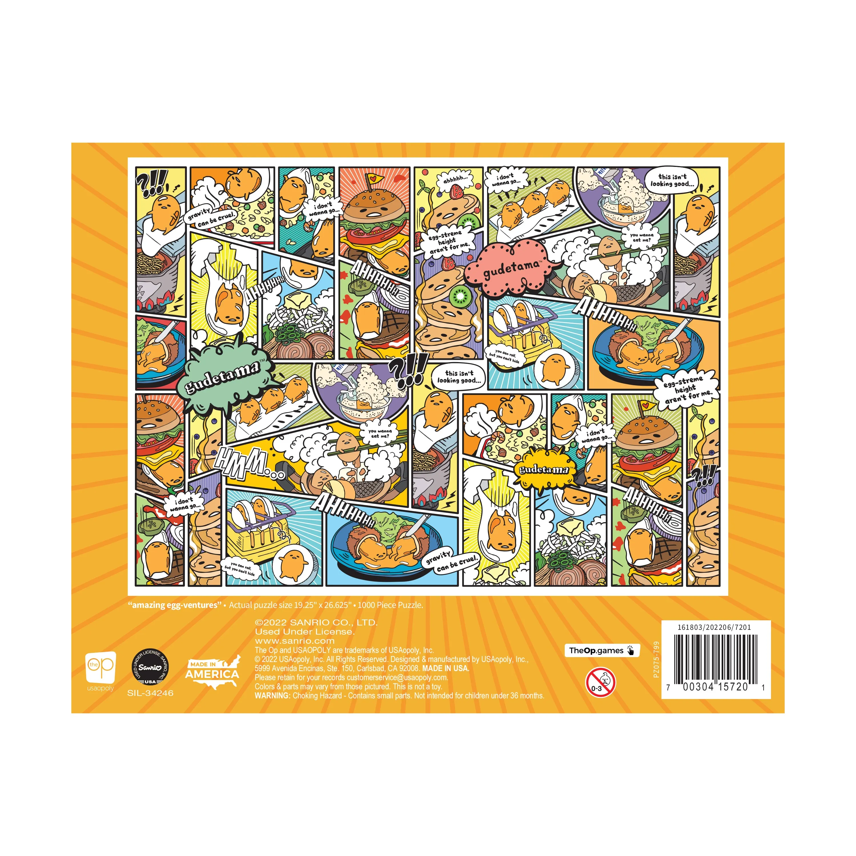 USAopoly Gudetama Amazing Egg-Ventures Jigsaw Puzzle - 1000 pc