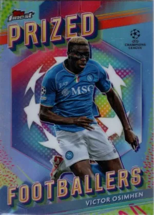 Victor Osimhen, Prized Footballer, 2023-24 Topps Finest UEFA Champions League Soccer