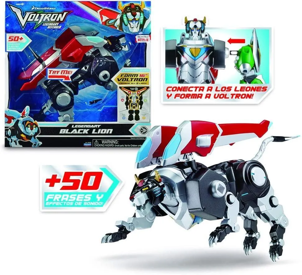 Voltron  Legendary Black Lion, light and sounds