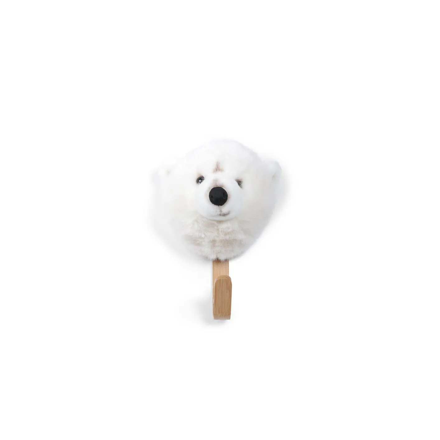 Wild & Soft Coat Hanger Sm. Head White Bear
