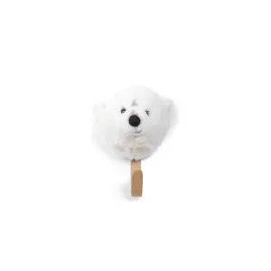 Wild & Soft Coat Hanger Sm. Head White Bear