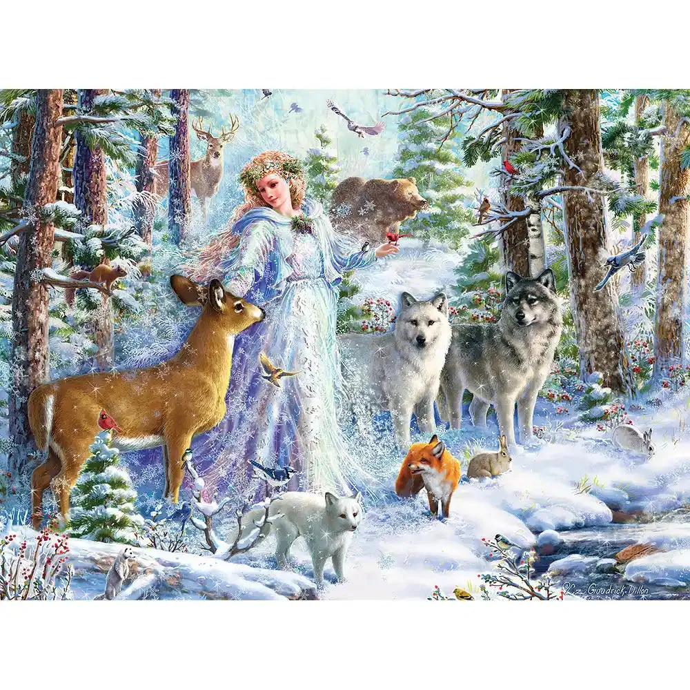 Winter Spirit Jigsaw Puzzle Bits and Pieces
