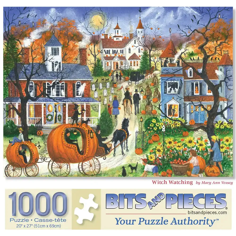 Witch Watching Jigsaw Puzzle Bits and Pieces