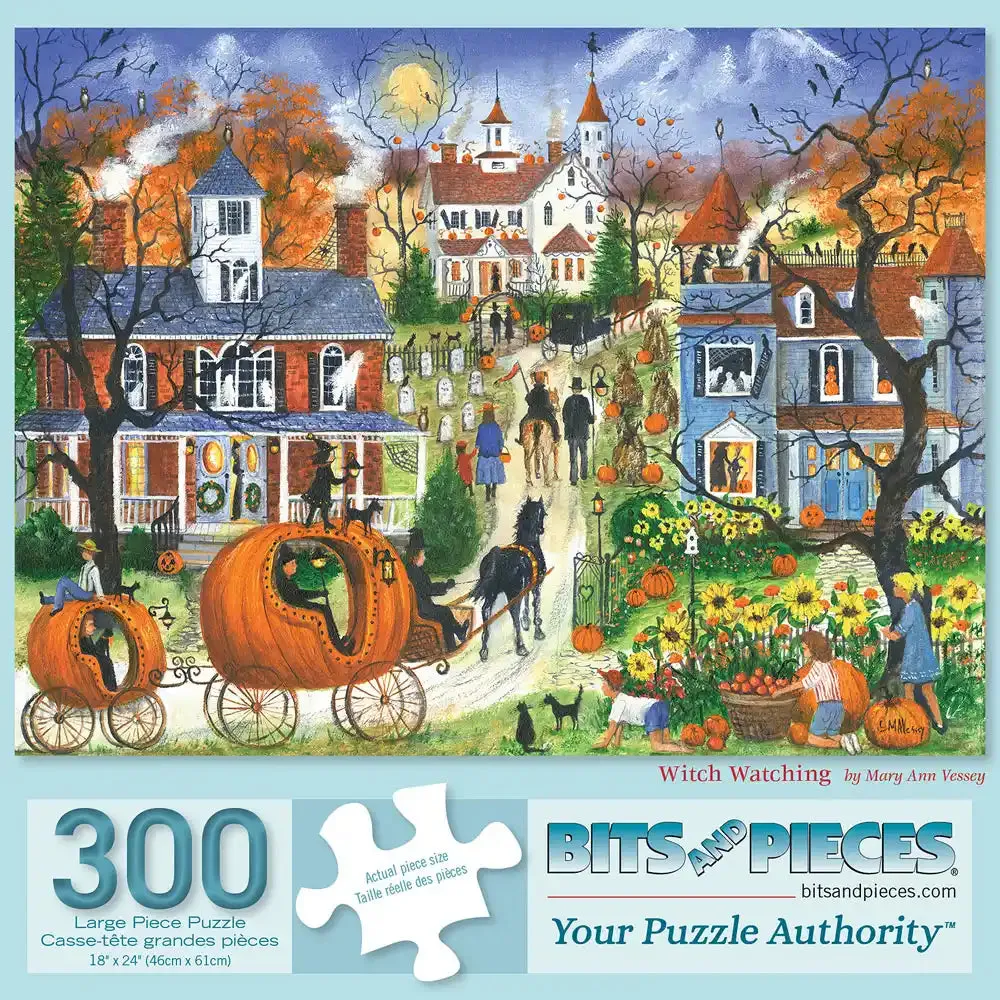 Witch Watching Jigsaw Puzzle Bits and Pieces