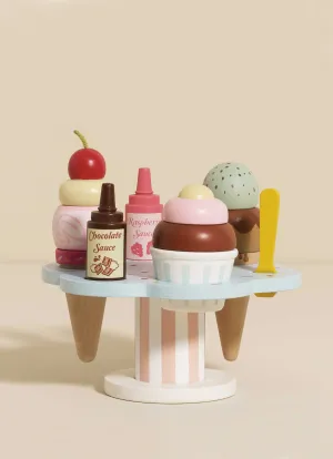 Wooden Ice Cream Stand & Toppings Odin Parker