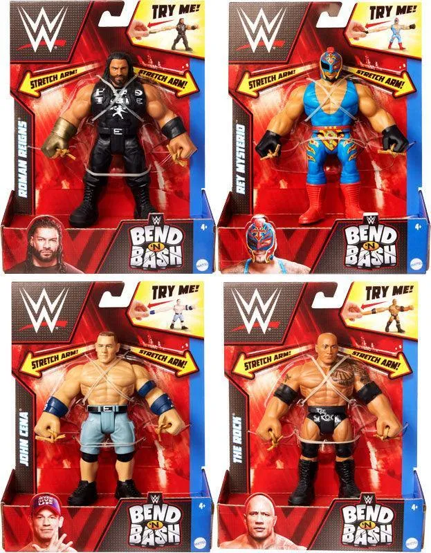 WWE Bend N Bash Action Figures - Assorted