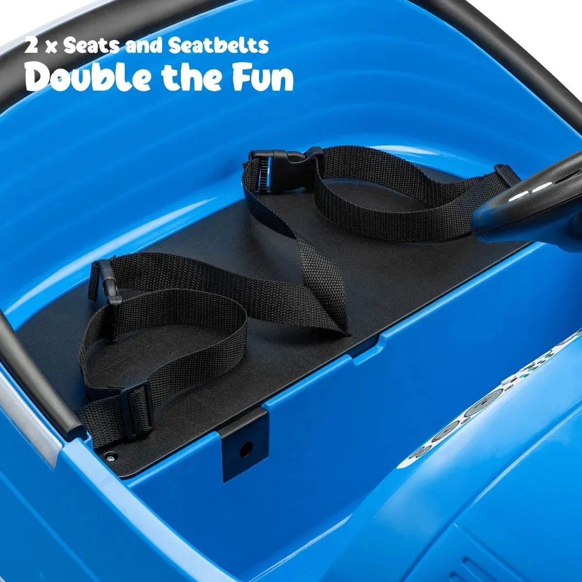 Xootz Big Bumper Car  Two-Seater Rideon - 360 Spin Ride-On - Blue