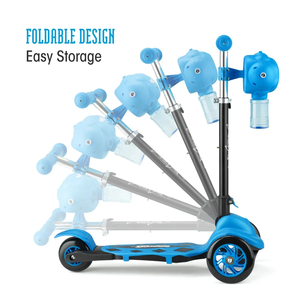 Xootz Bubble Go Foldable Tri-Scooter - Blue