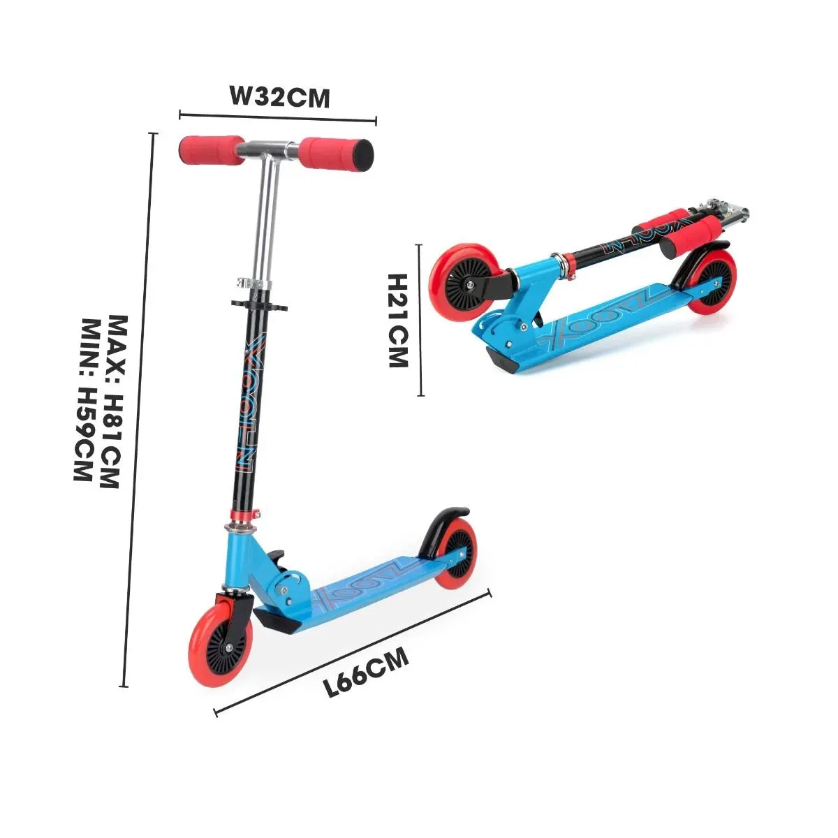 Xootz Electron Folding Scooter - Blue