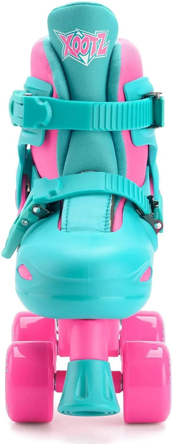 XOOTZ Kids Quad Skates, Beginner Adjustable Roller Skates Girls, Small