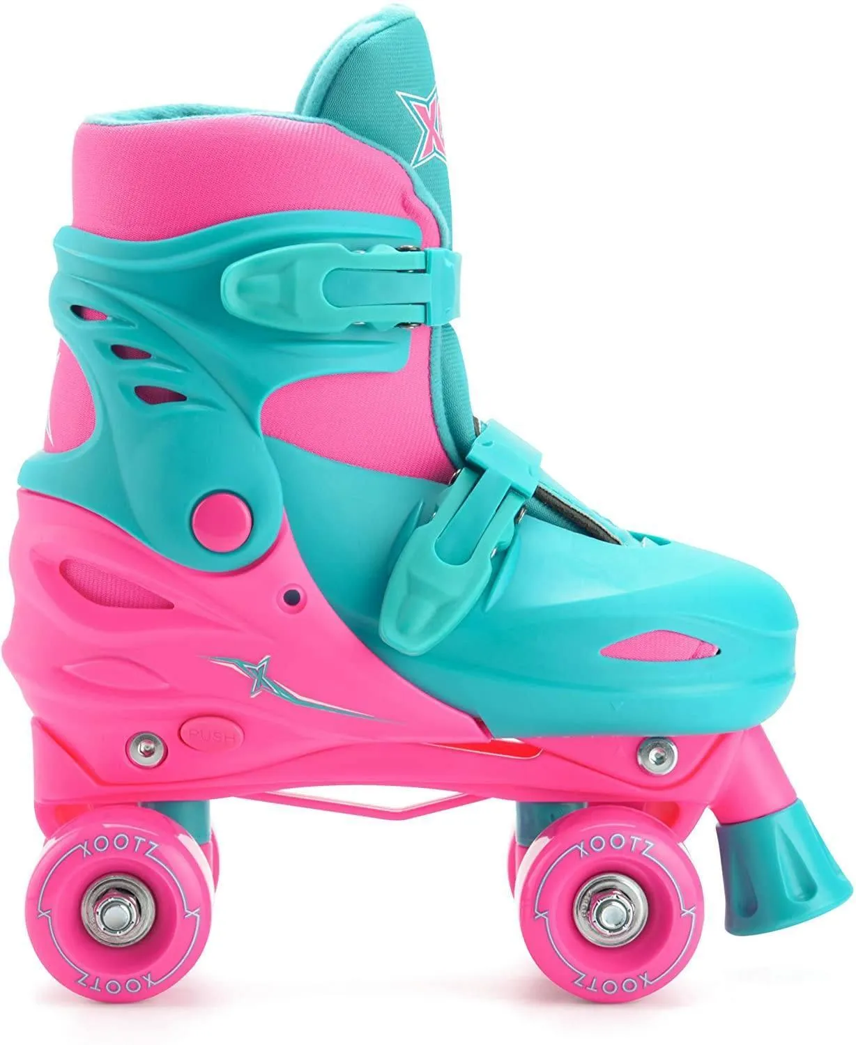 XOOTZ Kids Quad Skates, Beginner Adjustable Roller Skates Girls, Small