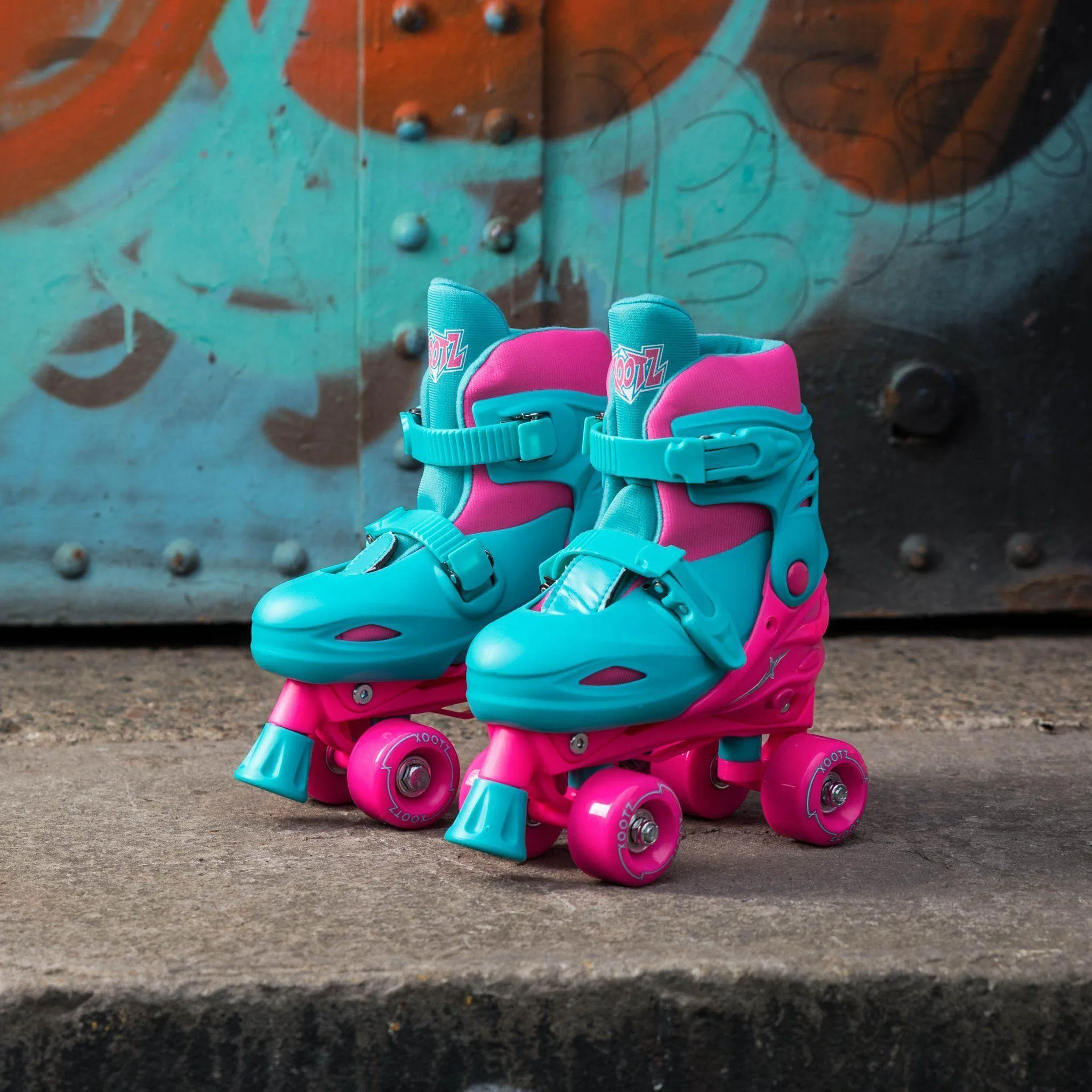 XOOTZ Kids Quad Skates, Beginner Adjustable Roller Skates Girls, Small