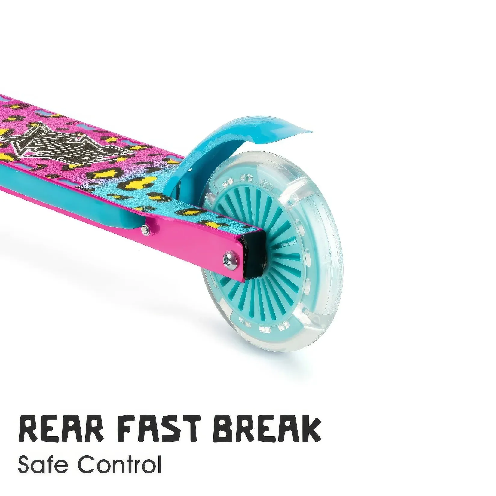 Xootz Wild Rider - Pink Leopard Light Up LED Scooter