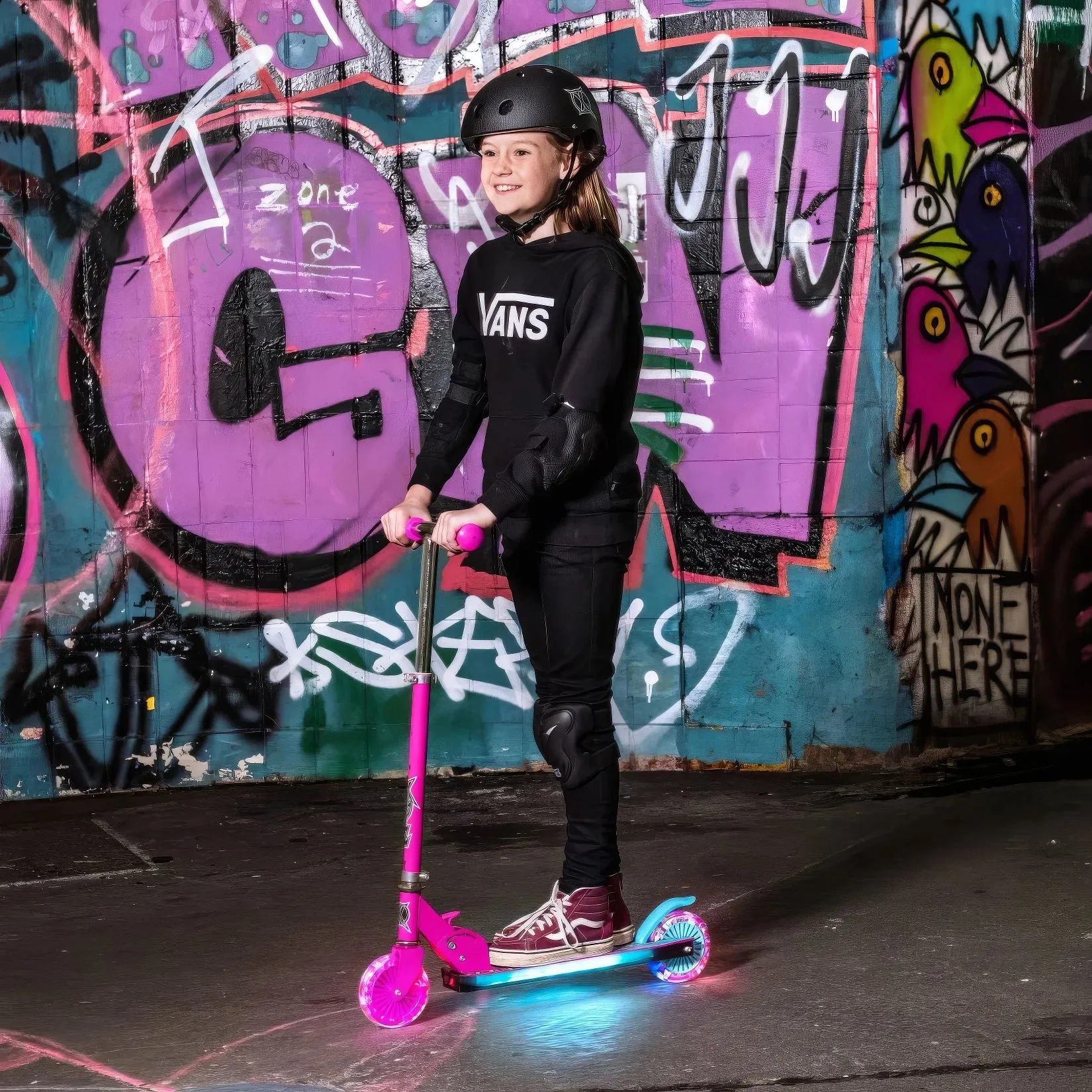 Xootz Wild Rider - Pink Leopard Light Up LED Scooter